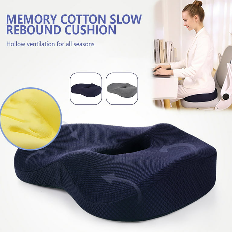 Hip and Tailbone Pain Relief Car Seat Yoga and Travelling- Back Wheelchair Seat Cushion Premium Memory Foam Non-Slip Coccyx Tailbone Cushion for Office Chair 
